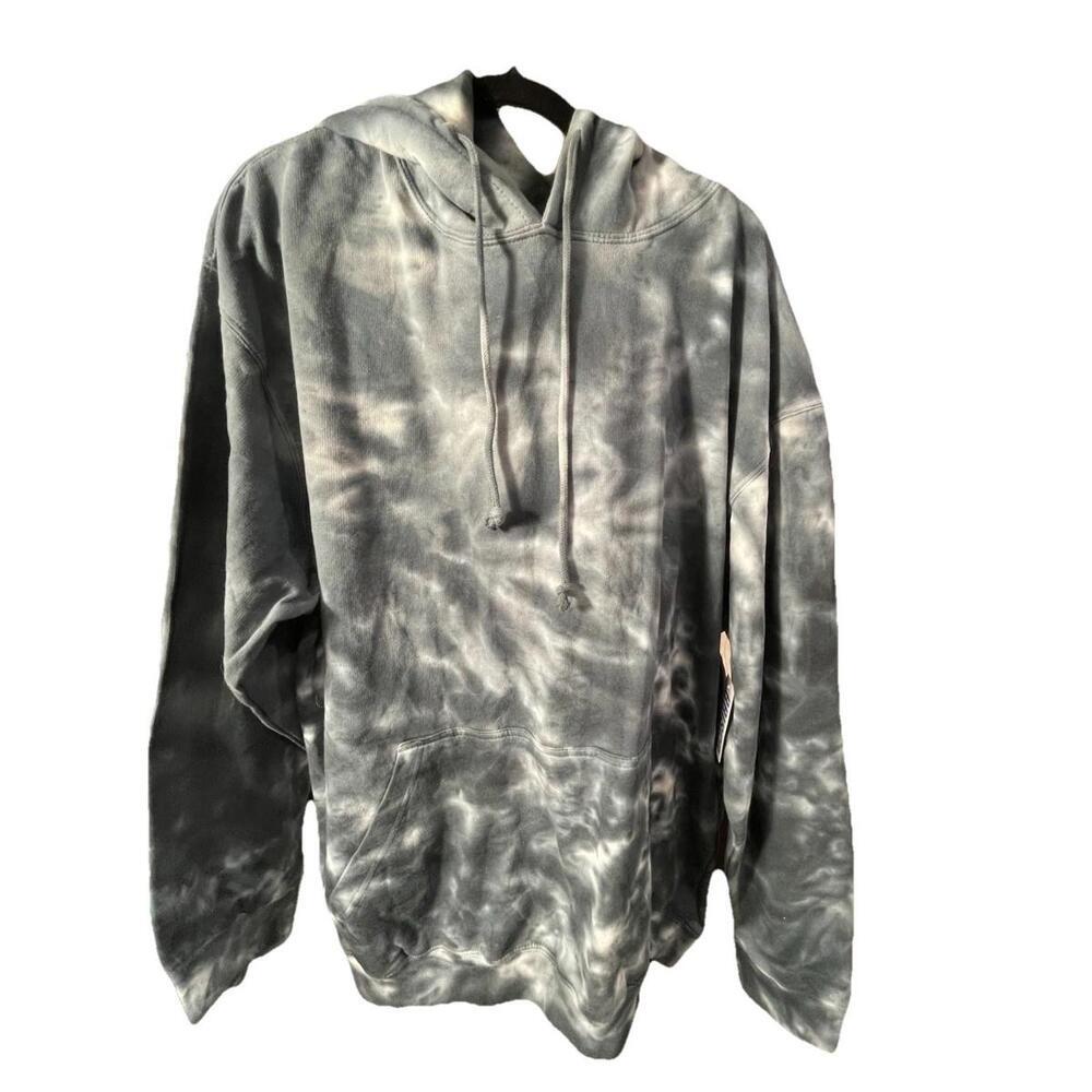 NWT Brisco Brands Black Tie-Dye Unisex Sweatshirt/Hoodie Men’s Size XL